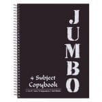 Mintra Cahier Registre Jumbo Spiral 4 sujets 160 feuilles A4