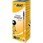 BIC ® 20 Stylos billes Cristal Original Pointe Fine ,Bleu