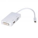 3in1 Mini Dp Display Port Thunderbolt To HDMI VGA DVI Adapter Macbook Air